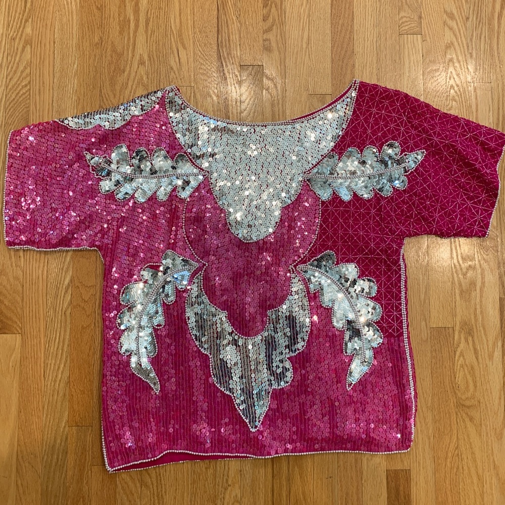 Vintage Beaded Sequin Top